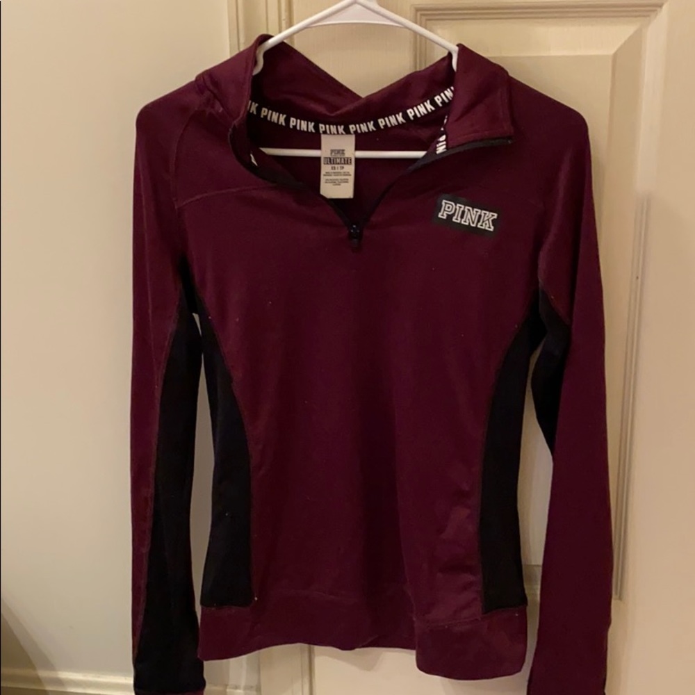 Burgundy Tight fitted PINK jacket